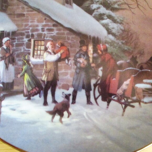 W. S. George 1989 SCENES OF CHRISTMAS PAST HOMECOMING by Lloyd Garrison Plate - Picture 5 of 11